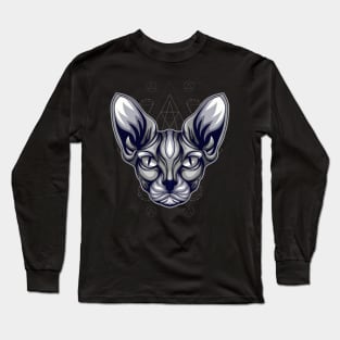 cat mask quarantine Long Sleeve T-Shirt